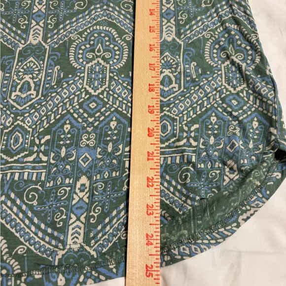 Lucky Brand Green Boho Print Sleeveless Blouse Tie Neck Womens L - Picture 5 of 8